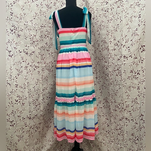 New York & Company - Rainbow Striped Tie-Strap Dress (NWT) - Picture 2 of 6